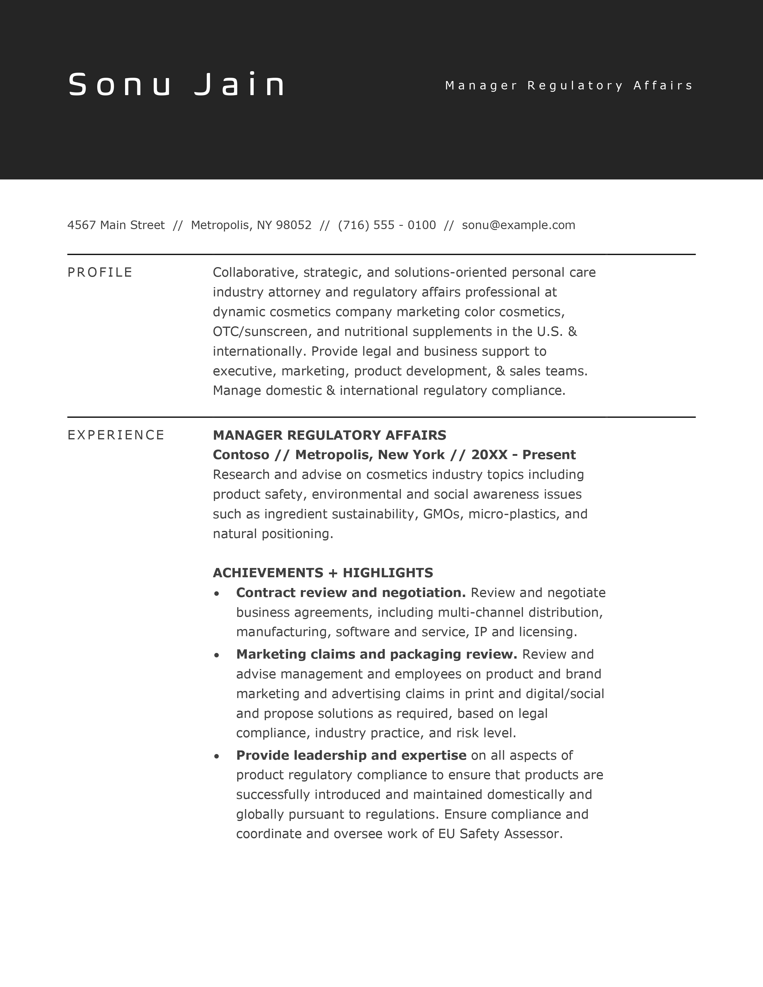 Bold Attorney Resume Template